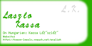 laszlo kassa business card